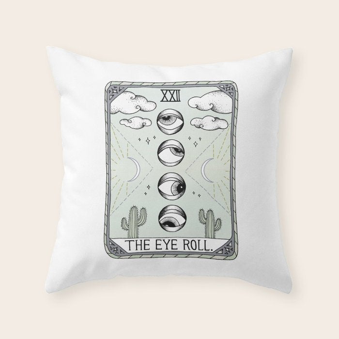 The Eye Roll Throw Pillow Gallery Image 1