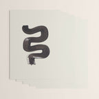 black & white minimalist abstract shapes patterns black ink painting Wrapping Paper Gallery Image 3