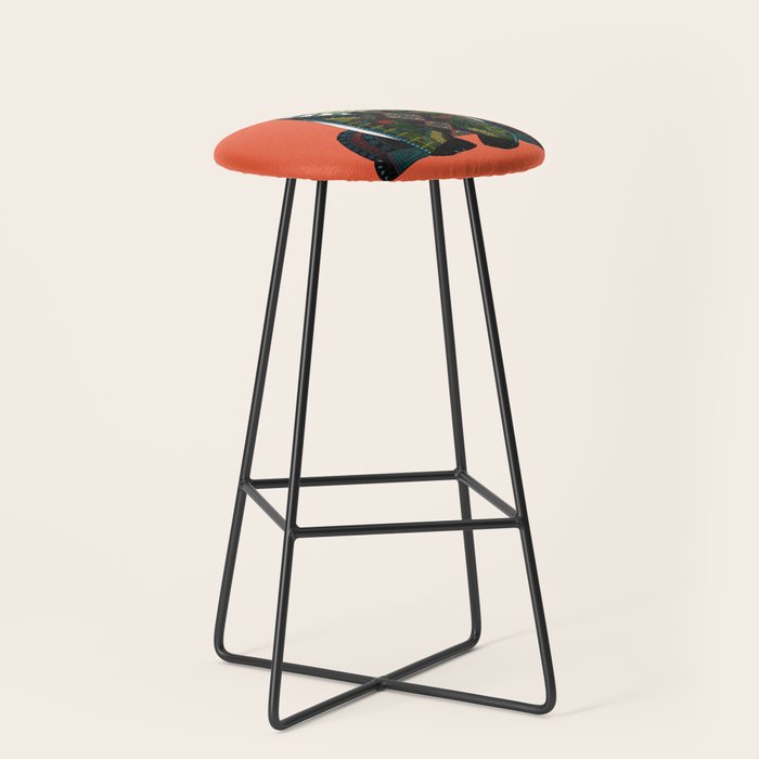 panda orange Stool Gallery Image 1