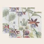 Passiflora and Figs Botanical Illustration, Praying Mantis Placemat Gallery Image 1