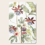 Passiflora and Figs Botanical Illustration, Praying Mantis Cutting Board Gallery Image 1