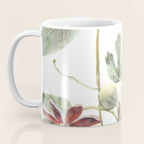 Passiflora and Figs Botanical Illustration, Praying Mantis Coffee Mug Gallery Image 3