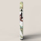 Passiflora and Figs Botanical Illustration, Praying Mantis iPhone Case Gallery Image 2