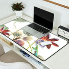 Passiflora and Figs Botanical Illustration, Praying Mantis Desk Mat Gallery Image 2
