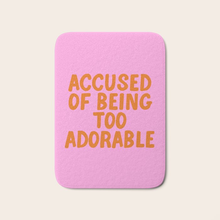 Sassy Cute Adorable Confidence Quote Bath Mat Gallery Image 1