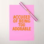 Sassy Cute Adorable Confidence Quote Wrapping Paper Gallery Image 1