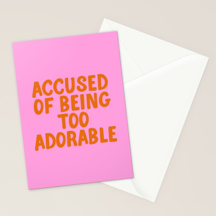 Sassy Cute Adorable Confidence Quote Stationery Card Gallery Image 2
