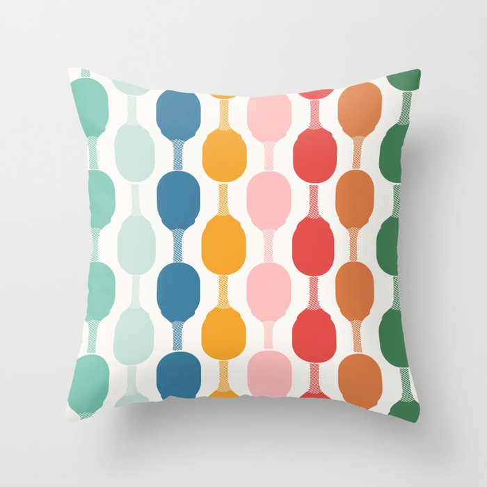 Pickleball rally Throw Pillow Gallery Image 6