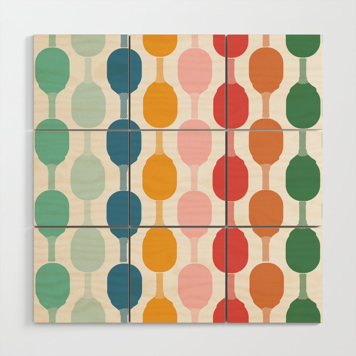 Pickleball rally Wood Wall Art Gallery Image 1