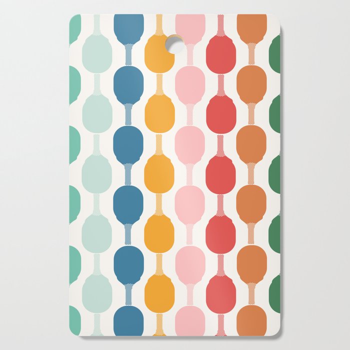Pickleball rally Cutting Board Gallery Image 1