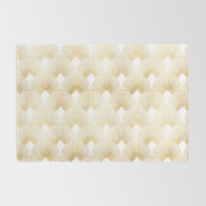 Art Deco Gatsby Golden Fan Pattern Rug Gallery Image 2