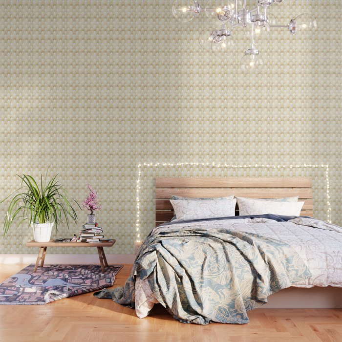 Art Deco Gatsby Golden Fan Pattern Wallpaper Gallery Image 1