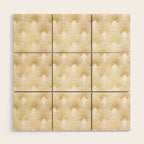 Art Deco Gatsby Golden Fan Pattern Wood Wall Art Gallery Image 1