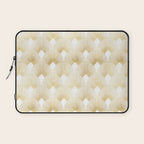 Art Deco Gatsby Golden Fan Pattern Laptop Sleeve Gallery Image 1