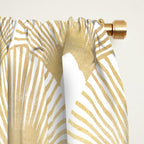 Art Deco Gatsby Golden Fan Pattern Window Curtain Gallery Image 2