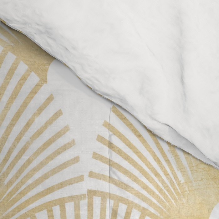 Art Deco Gatsby Golden Fan Pattern Comforter Gallery Image 4