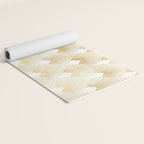 Art Deco Gatsby Golden Fan Pattern Yoga Mat Gallery Image 2