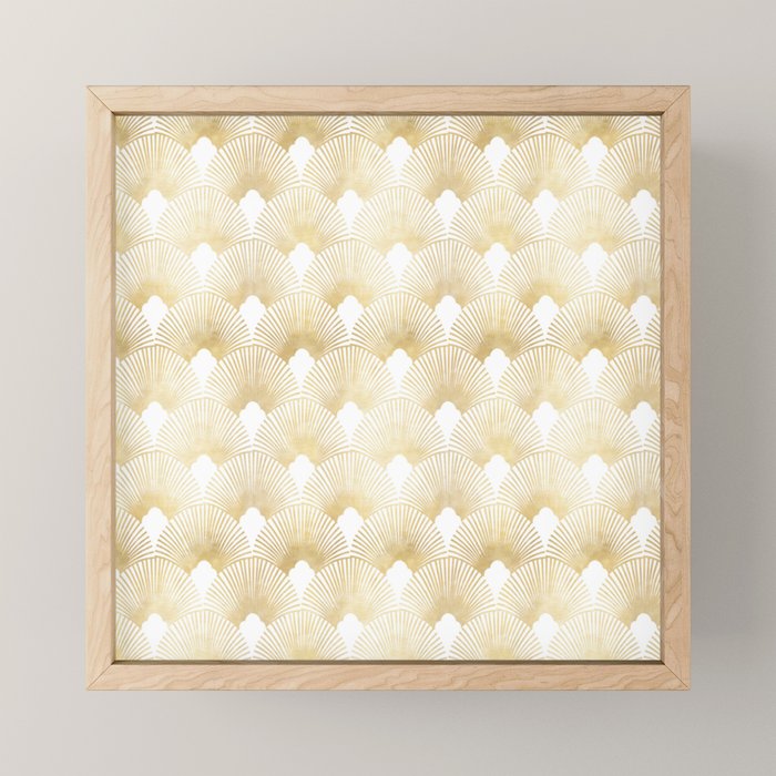 Art Deco Gatsby Golden Fan Pattern Mini Art Print Gallery Image 1