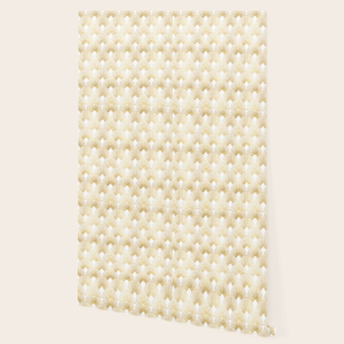 Art Deco Gatsby Golden Fan Pattern Wallpaper Gallery Image 2
