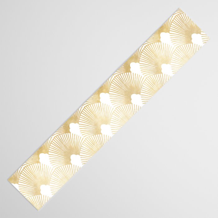 Art Deco Gatsby Golden Fan Pattern Table Runner Gallery Image 3
