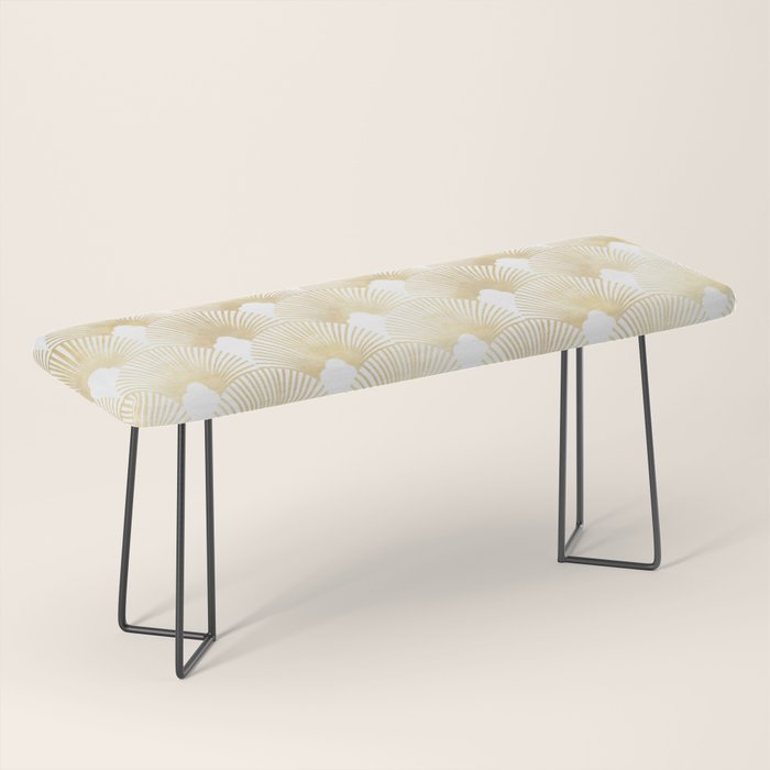 Art Deco Gatsby Golden Fan Pattern Bench Gallery Image 1
