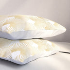 Art Deco Gatsby Golden Fan Pattern Pillow Sham Gallery Image 3
