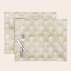 Art Deco Gatsby Golden Fan Pattern Placemat Gallery Image 1