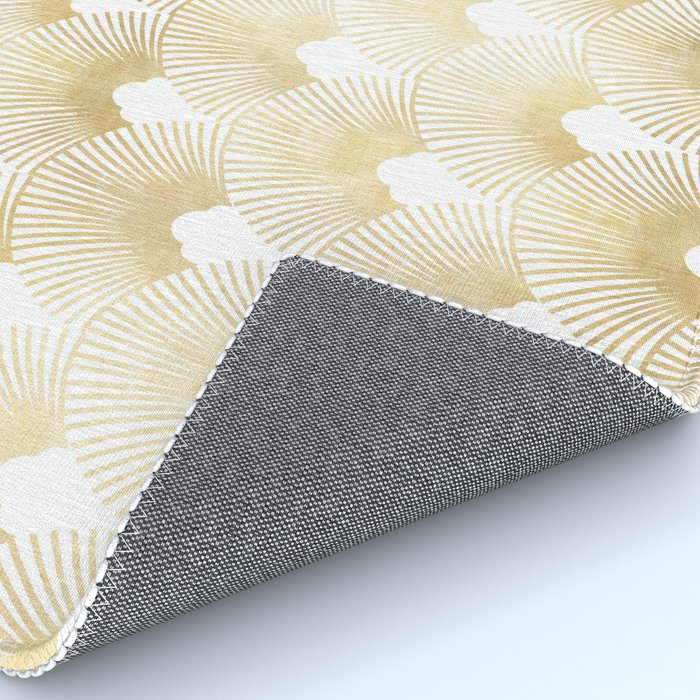 Art Deco Gatsby Golden Fan Pattern Rug Gallery Image 4