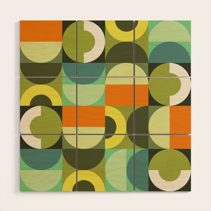 Modern Geometric 90B Wood Wall Art Gallery Image 1