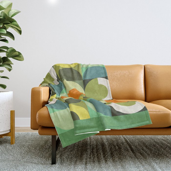 Modern Geometric 90B Throw Blanket Gallery Image 1