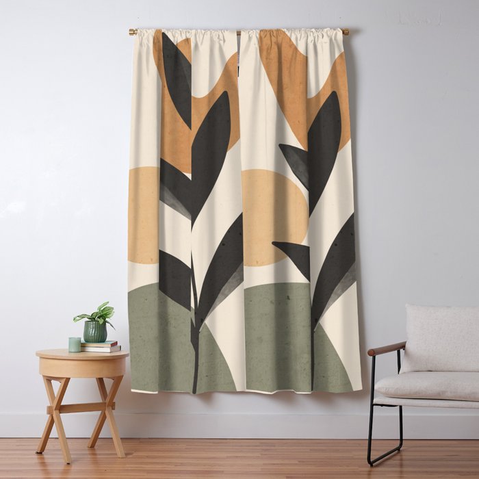 Abstract Minimal -Plant 9 Window Curtain Gallery Image 5