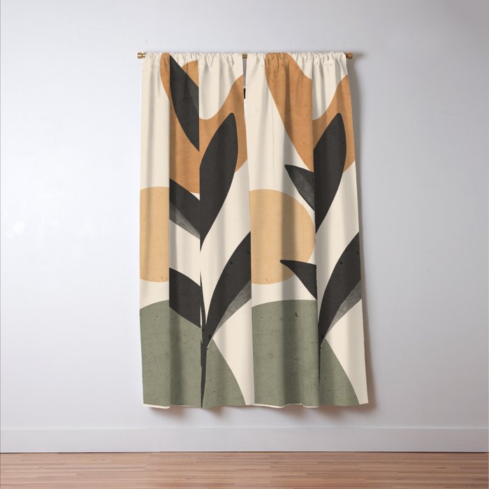 Abstract Minimal -Plant 9 Window Curtain Gallery Image 3