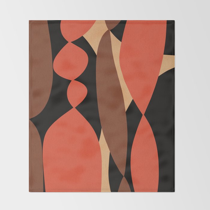 Modern shapes composition N03 Throw Blanket Gallery Image 2