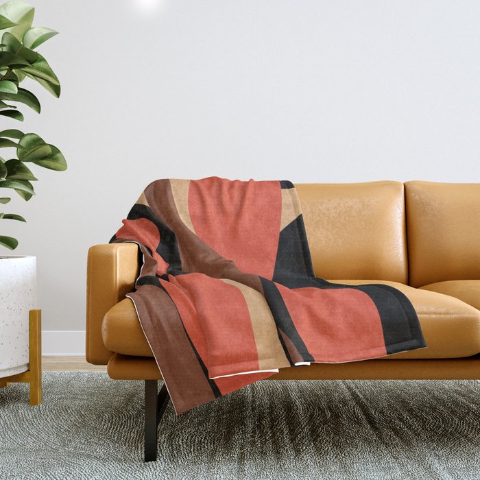 Modern shapes composition N03 Throw Blanket Gallery Image 1