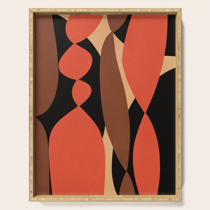 Modern shapes composition N03 Serving Tray Gallery Image 1
