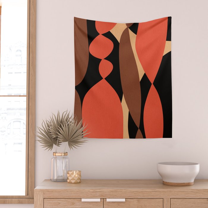 Modern shapes composition N03 Wall Tapestry Gallery Image 2
