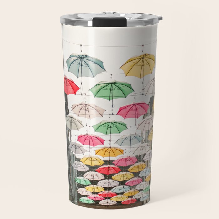 Ireland Dublin | Colorful street photography | Umbrella's Travel Mug Gallery Image 1