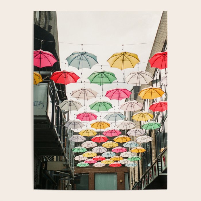 Ireland Dublin | Colorful street photography | Umbrella's Poster Gallery Image 4