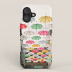 Ireland Dublin | Colorful street photography | Umbrella's iPhone Case Gallery Image 1