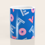 Cast Your Vote | Hand-Lettered Pattern in Blue Coffee Mug Gallery Image 4