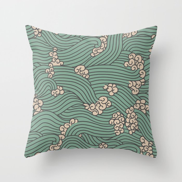 BENGAL KUMA WAVE Throw Pillow Gallery Image 6