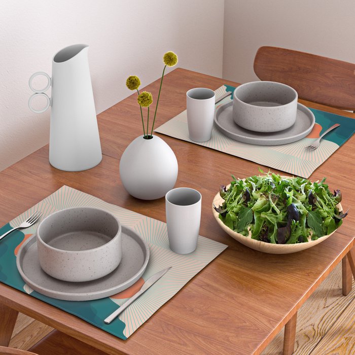 Abstraction_NEW_SUNLIGHT_MOUNTAINS_SHINE_POP_ART_M1209A Placemat Gallery Image 2