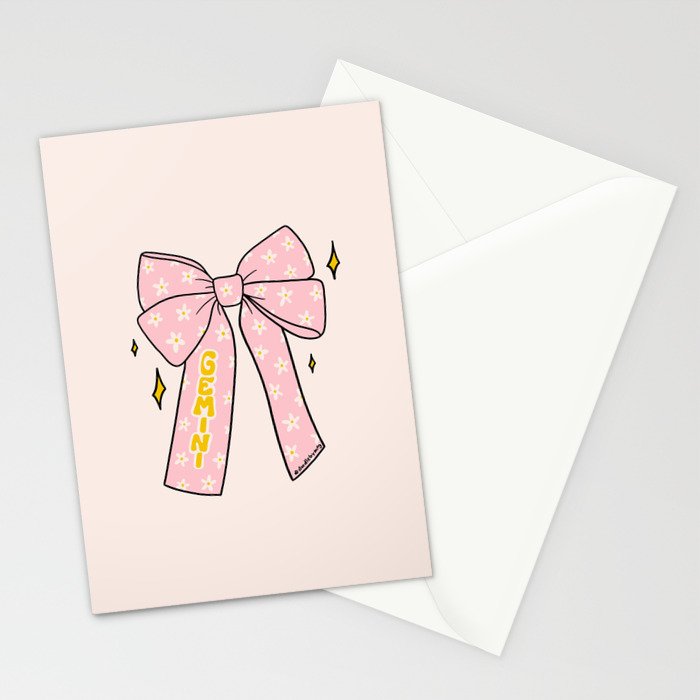Gemini Bow Stationery Card Gallery Image 2