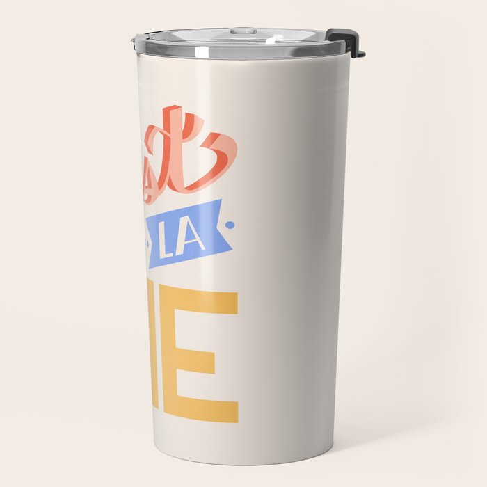 Retro C'est La Vie Travel Mug Gallery Image 2