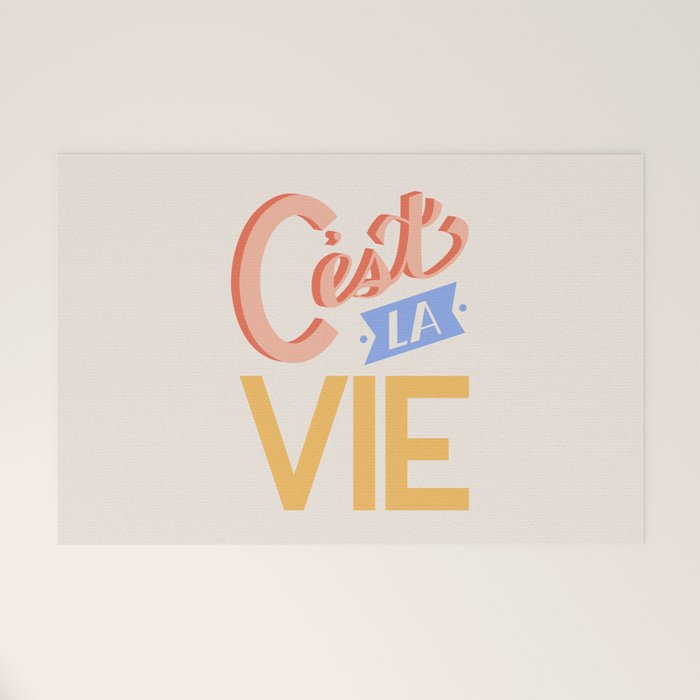 Retro C'est La Vie Welcome Mat Gallery Image 1