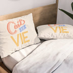 Retro C'est La Vie Pillow Sham Gallery Image 2