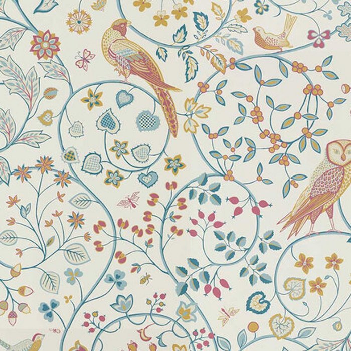 William Morris Newill Owl Art Blue Indigo Saffron Vintage Pattern Coffee Mug Gallery Image 2