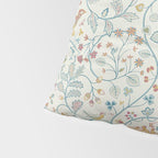 William Morris Newill Owl Art Blue Indigo Saffron Vintage Pattern Pillow Sham Gallery Image 4