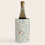William Morris Newill Owl Art Blue Indigo Saffron Vintage Pattern Wine Chiller Gallery Image 3