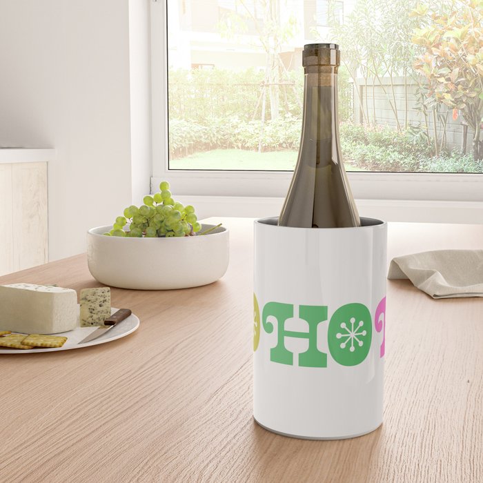 Ho Ho Ho - Pink and Green Wine Chiller Gallery Image 4